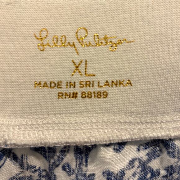 LILLY PULITZER 100% Linen Beach Palazzo Wide Leg Pants, Size XL - Picture 2 of 9